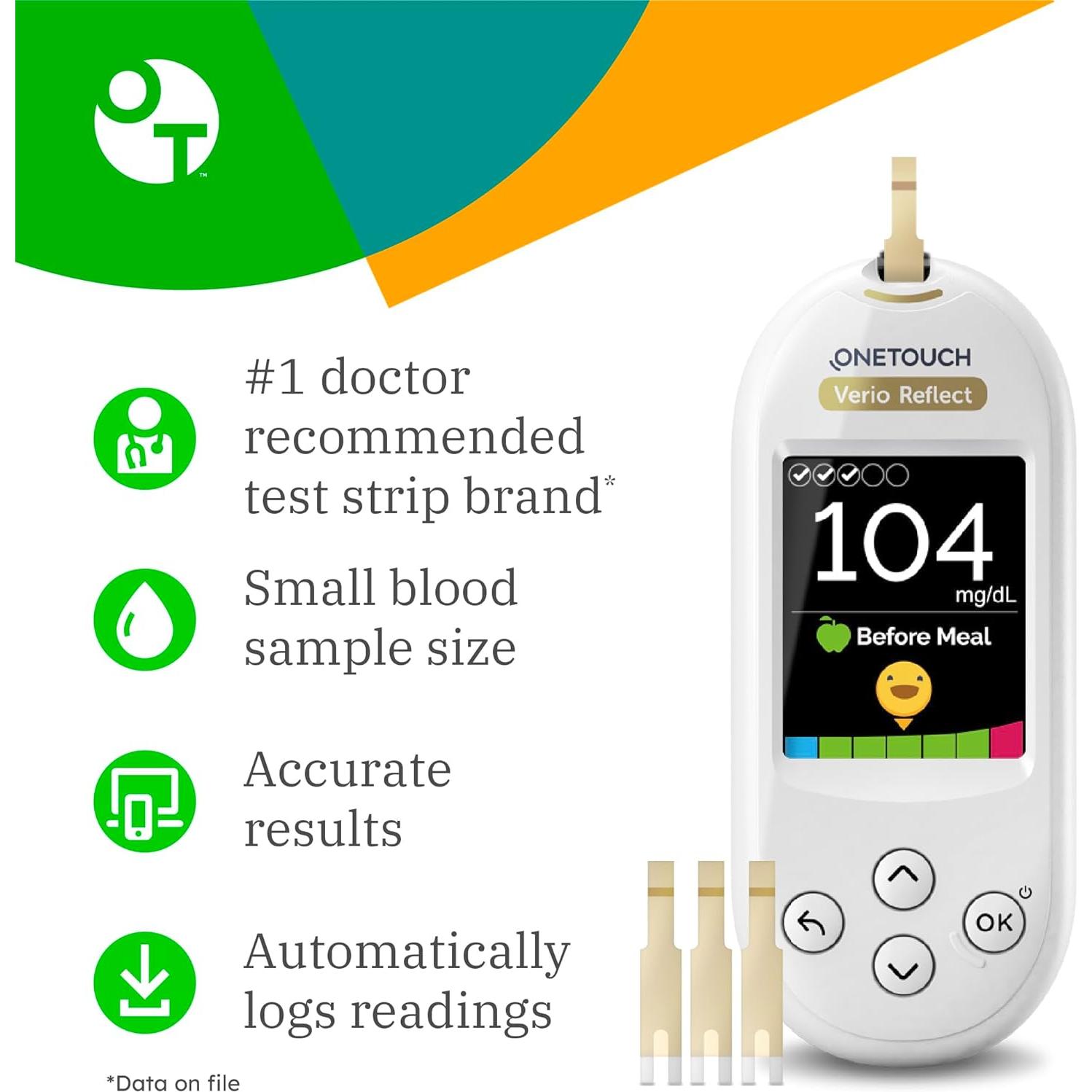 Tiras de Prueba OneTouch Verio - 90 Tiras para Diabetes