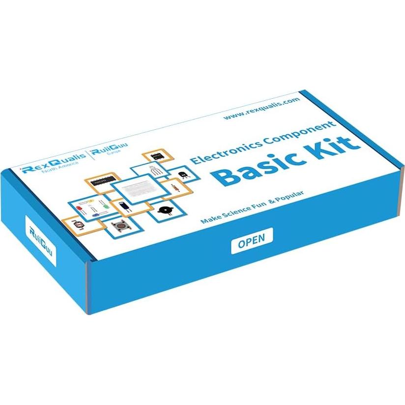 Kit Electrónico Básico REXQualis con 300 Piezas y Protoboard
