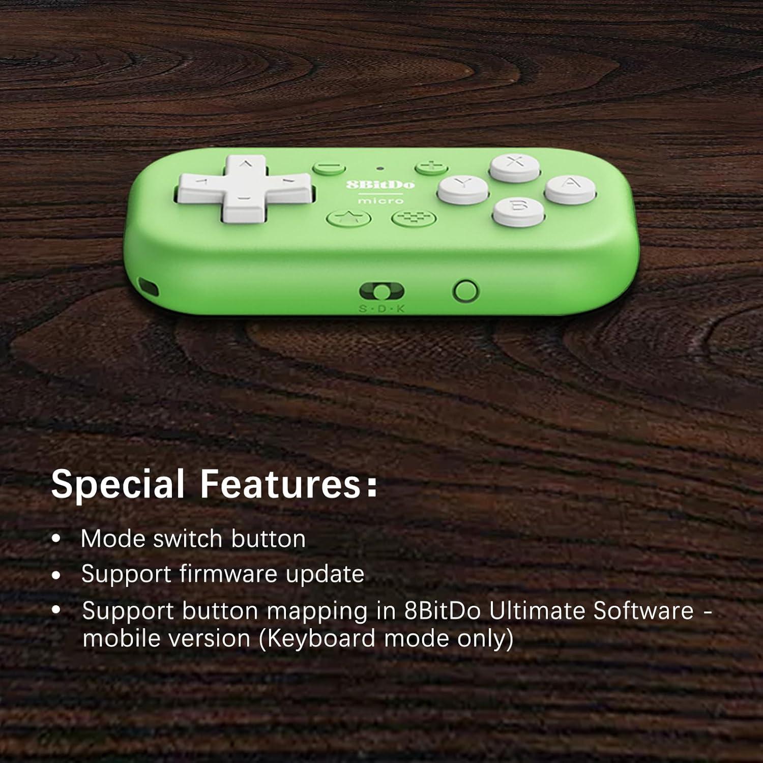 Controlador Micro Bluetooth AKNES Mini Gamepad Verde
