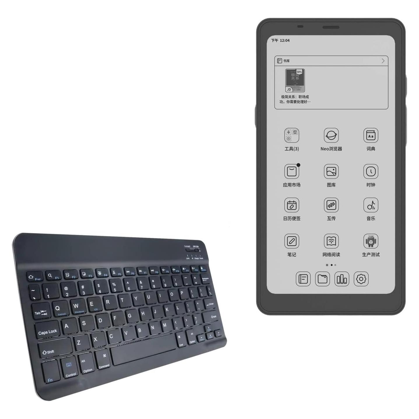 Teclado Bluetooth BoxWave SlimKeys para Tableta E-Ink Boox Palma