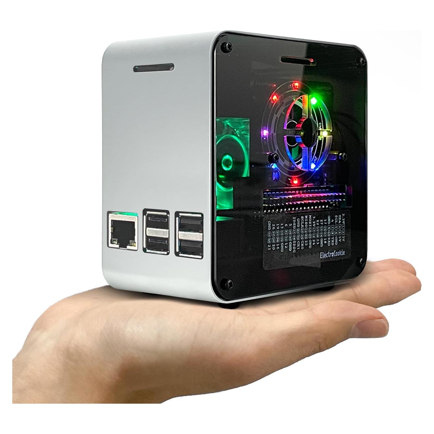 Caja Mini Torre Aluminio ElectroCookie para Raspberry Pi 3