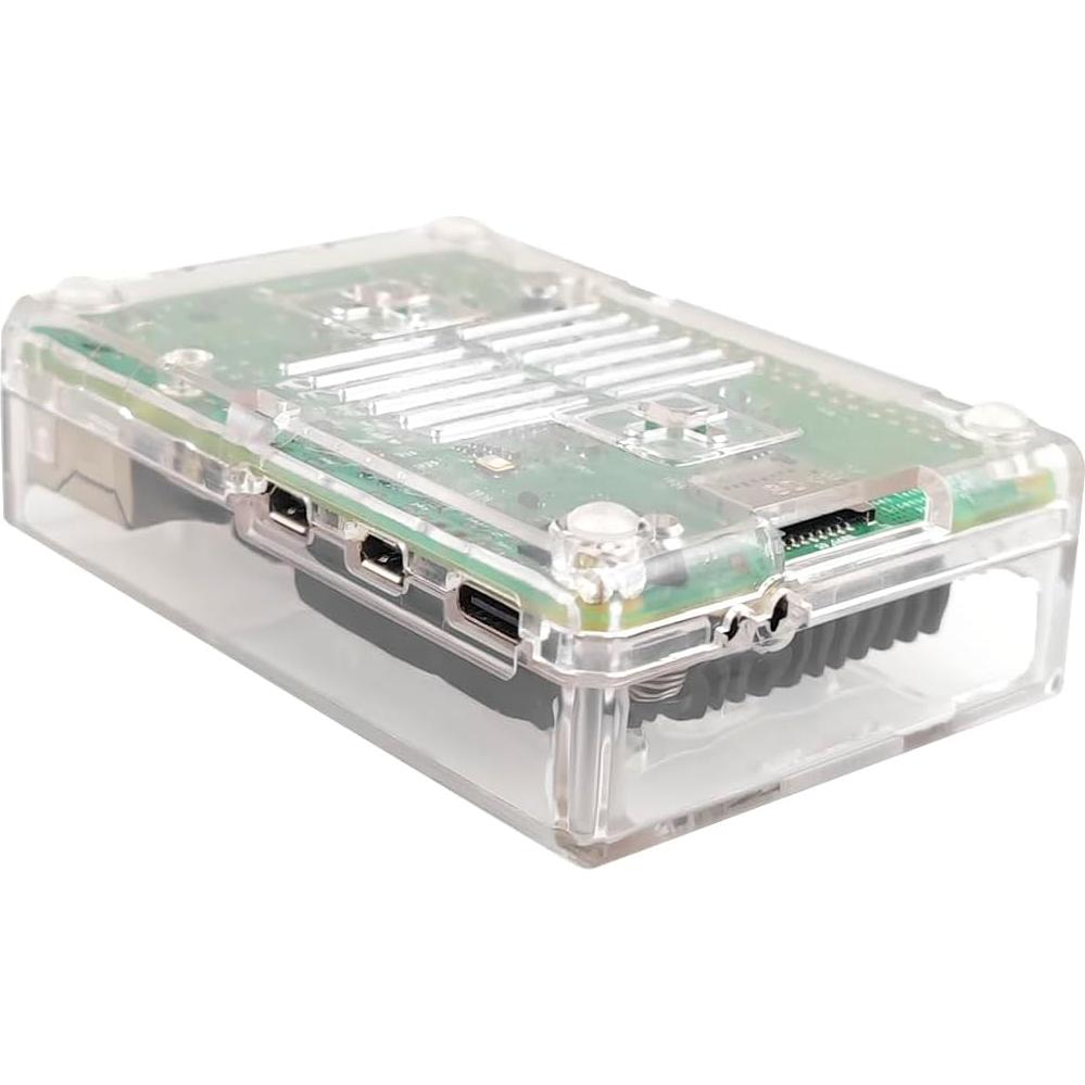 Caja Raspberry Pi 5 WEIYIXING con Disipador Activo 9x6x2.6cm