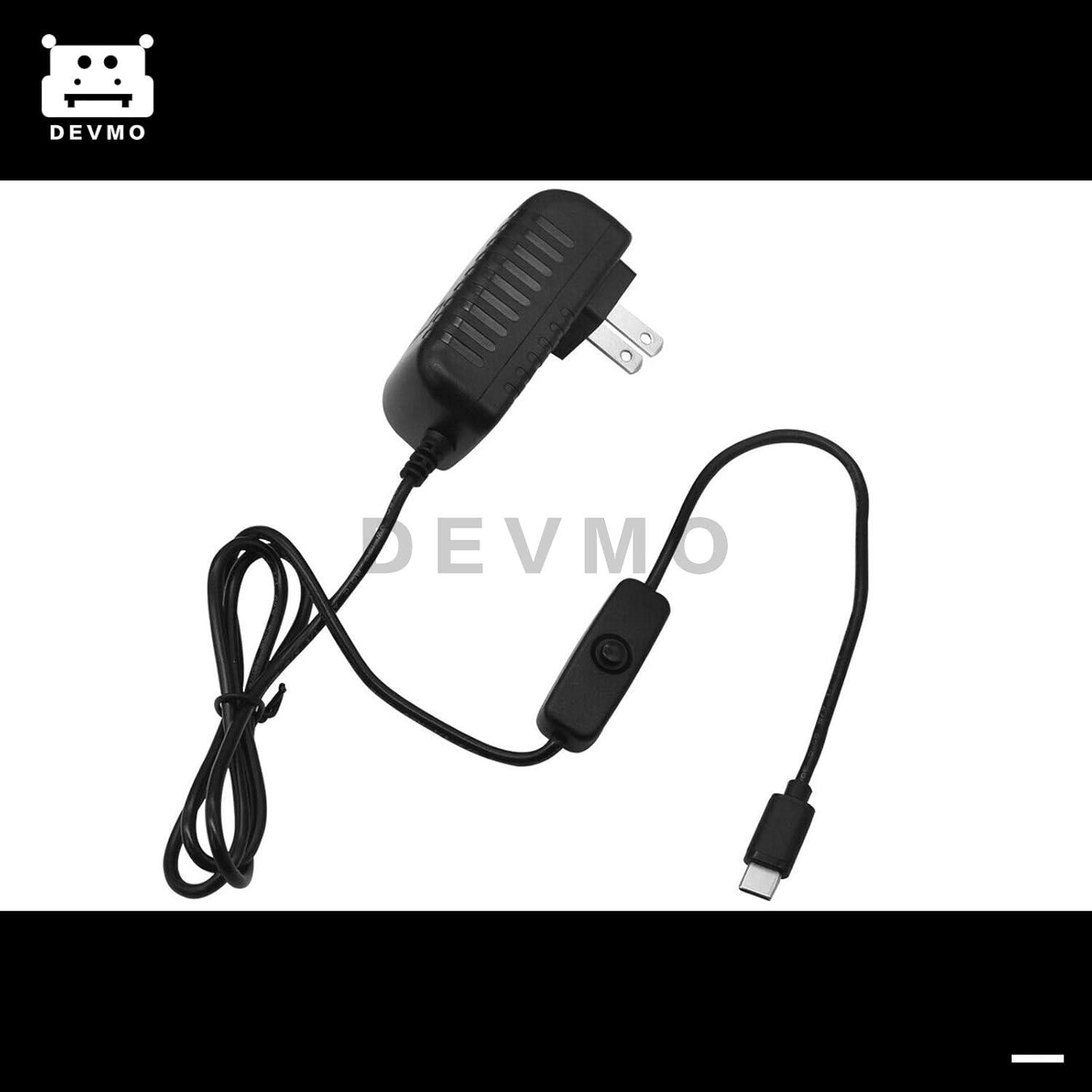 Fuente de Alimentación DEVMO 5V 3A USB-C con Interruptor