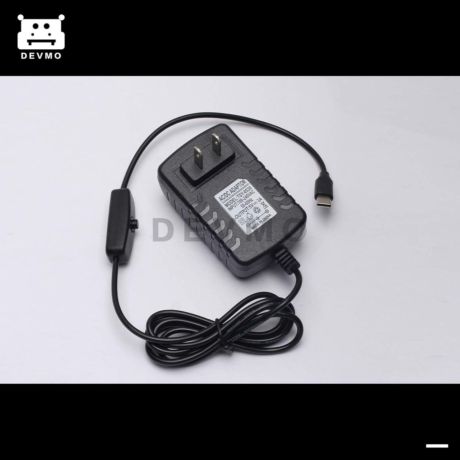 Fuente de Alimentación DEVMO 5V 3A USB-C con Interruptor