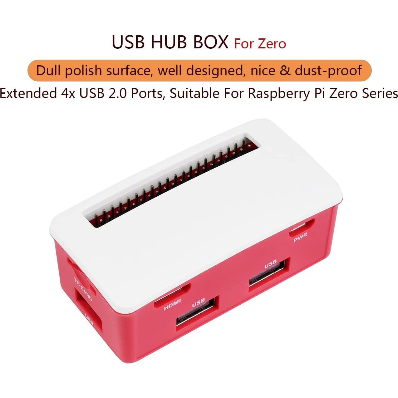 USB HUB HAT Waveshare para Raspberry Pi Zero 4 Puertos USB 2.0