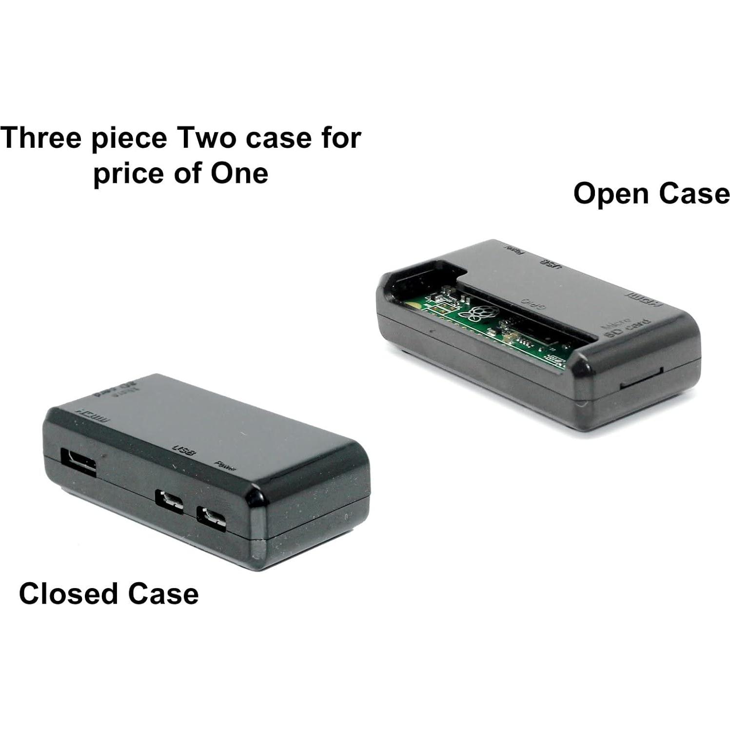 SB Components Raspberry Pi Zero Case Protective Case Cover for Raspberry Pi Zero & Zero 2 W - Black