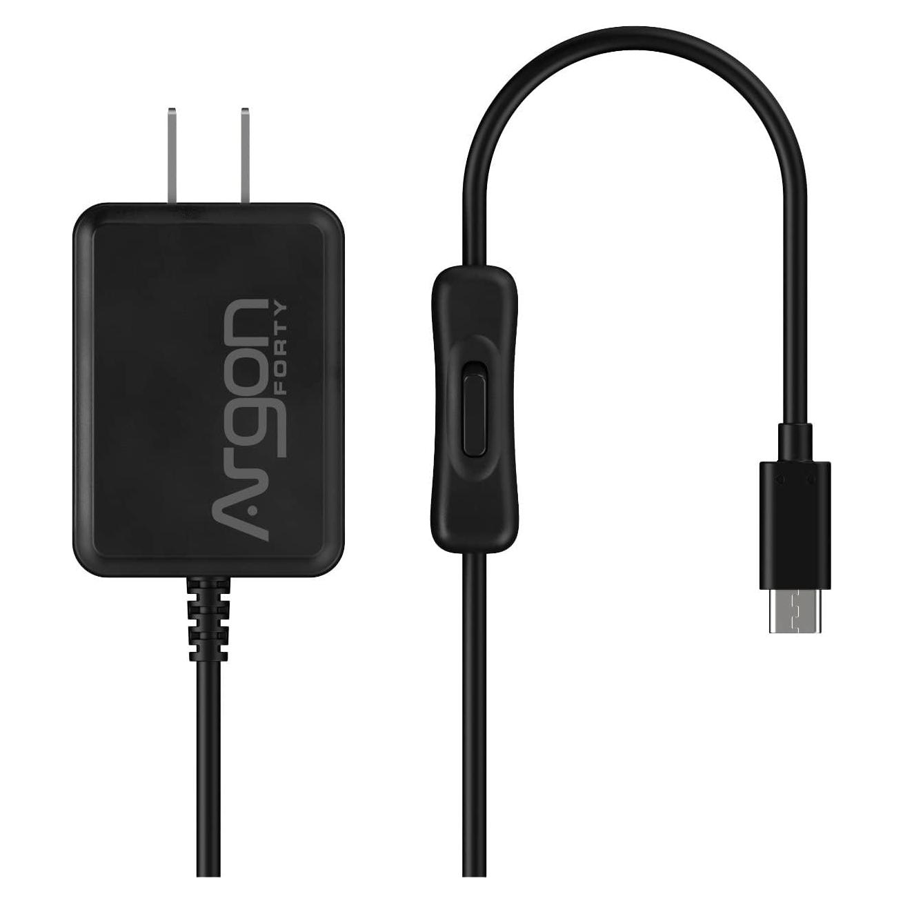 Fuente de Poder USB C Argon para Raspberry Pi 4 - 18W 5.25V 3.5A