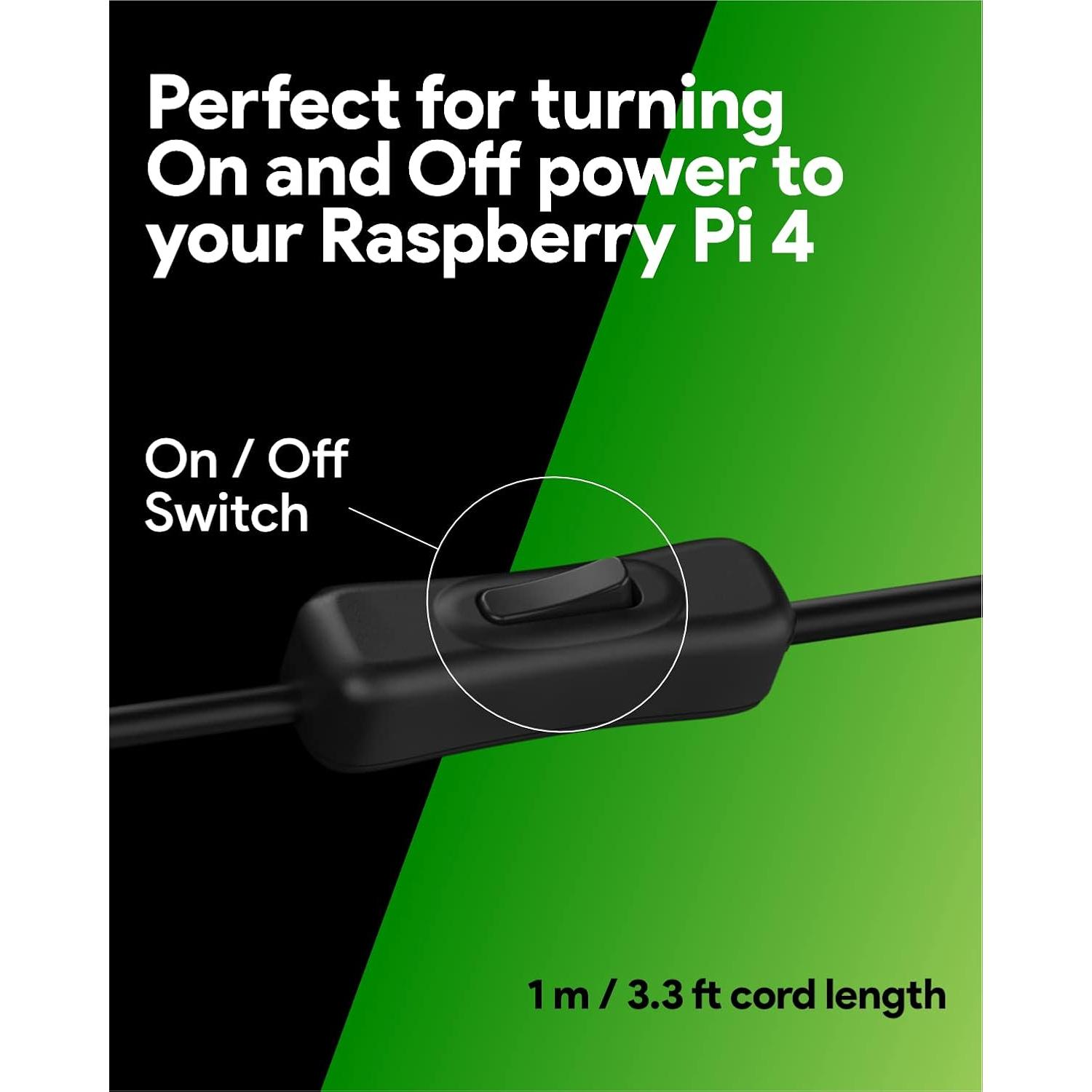 Fuente de Poder USB C Argon para Raspberry Pi 4 - 18W 5.25V 3.5A
