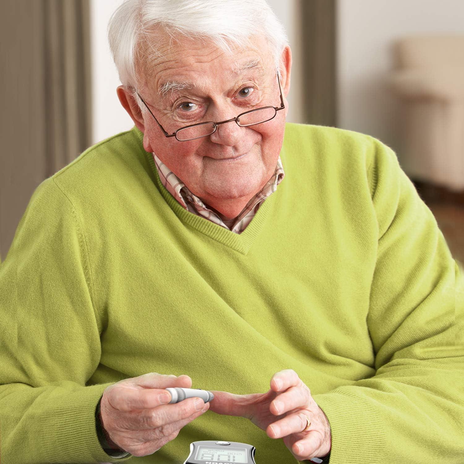 Dispositivo de Punción AUVON con 100 Lancetas y Ajuste de Profundidad