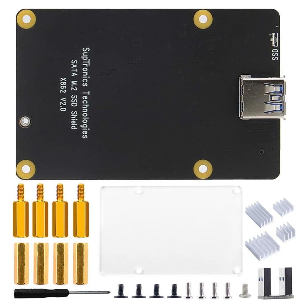 Placa de Expansión GeeekPi X862 V2.0 para Raspberry Pi 4B SSD M.2