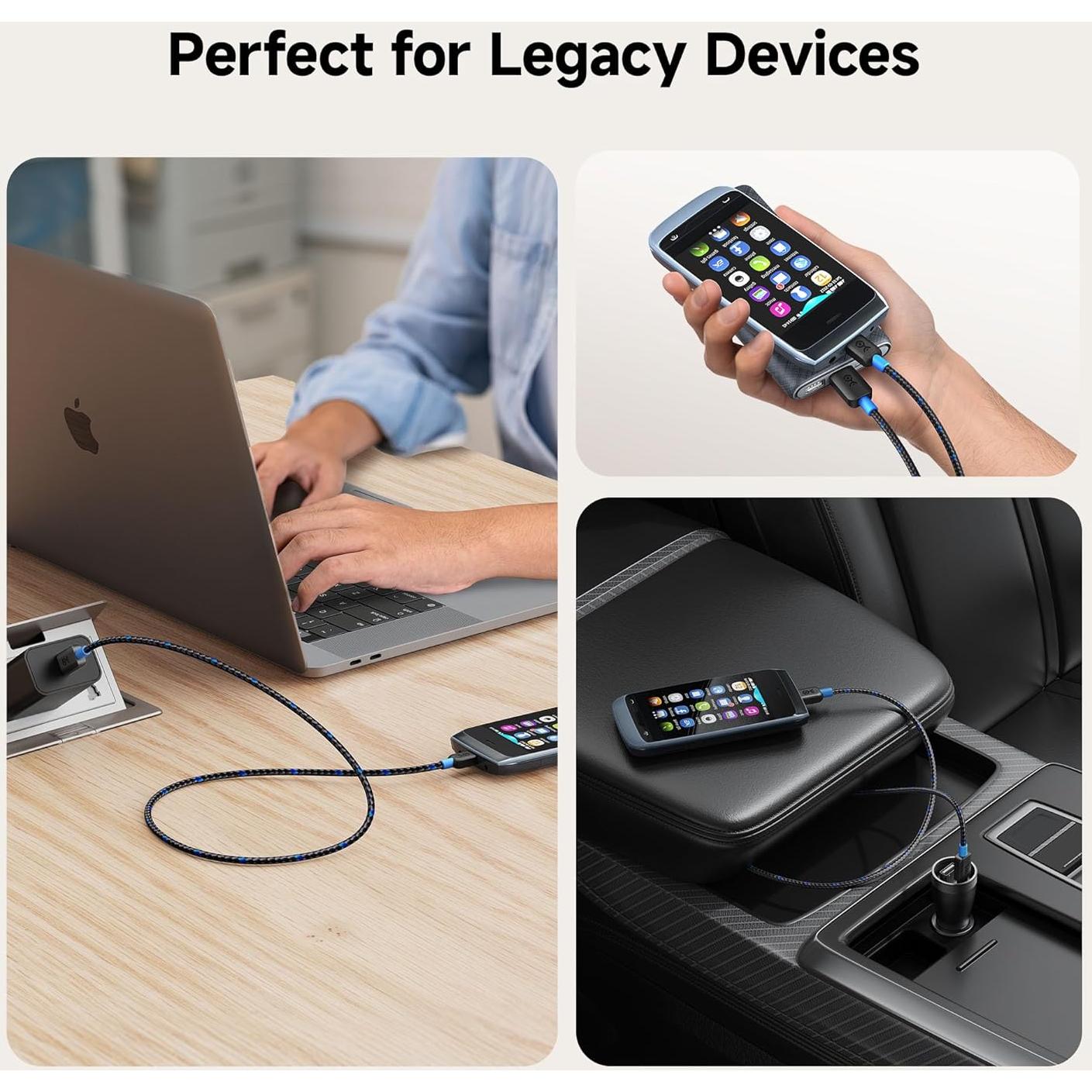 Cable USB C a Micro USB 1m Cable Matters 3A 480Mbps Negro