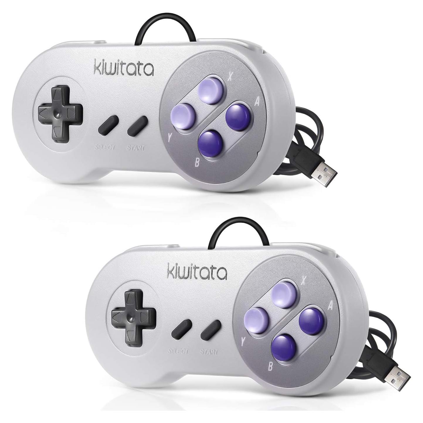 Controlador USB KIWITATA SNES 2X para Juegos Retro PC Mac