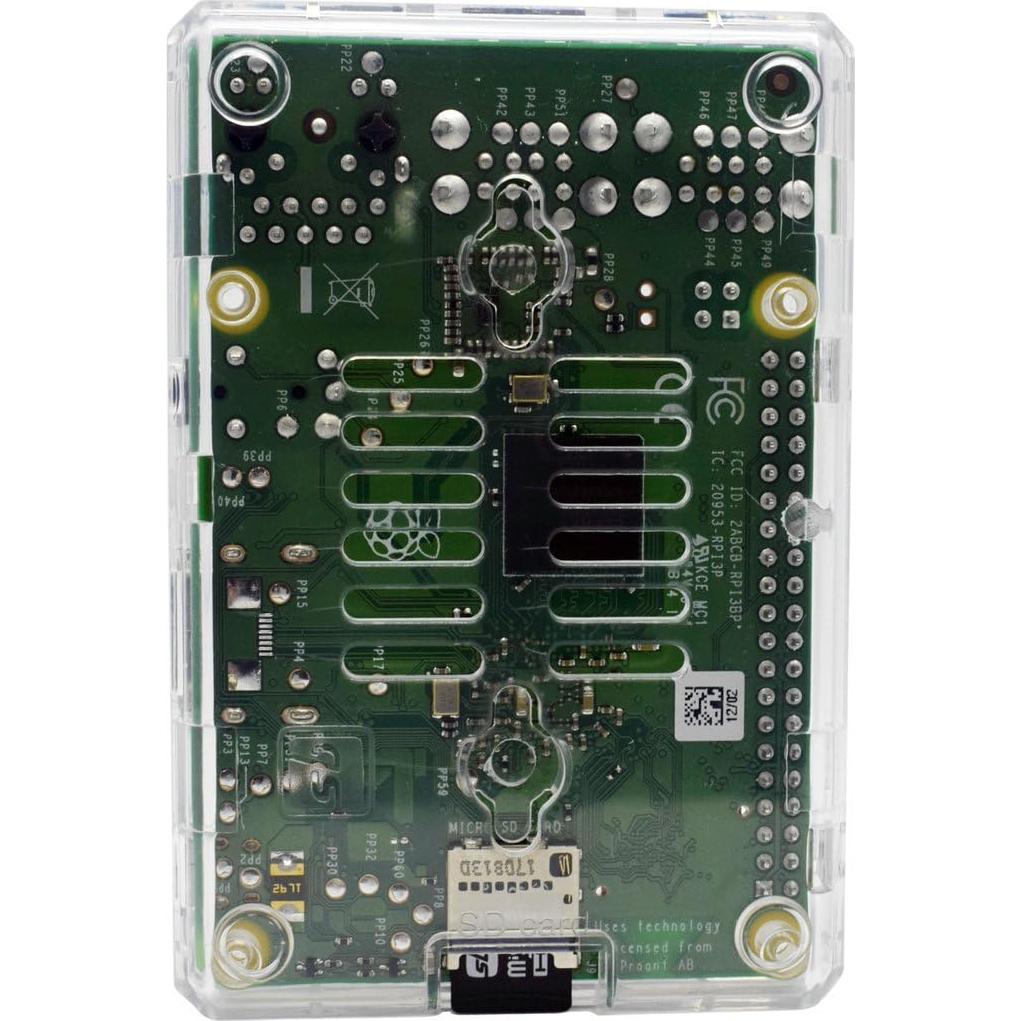 Raspberry Pi 3 Model B+ Transparent Case - Access to All Ports