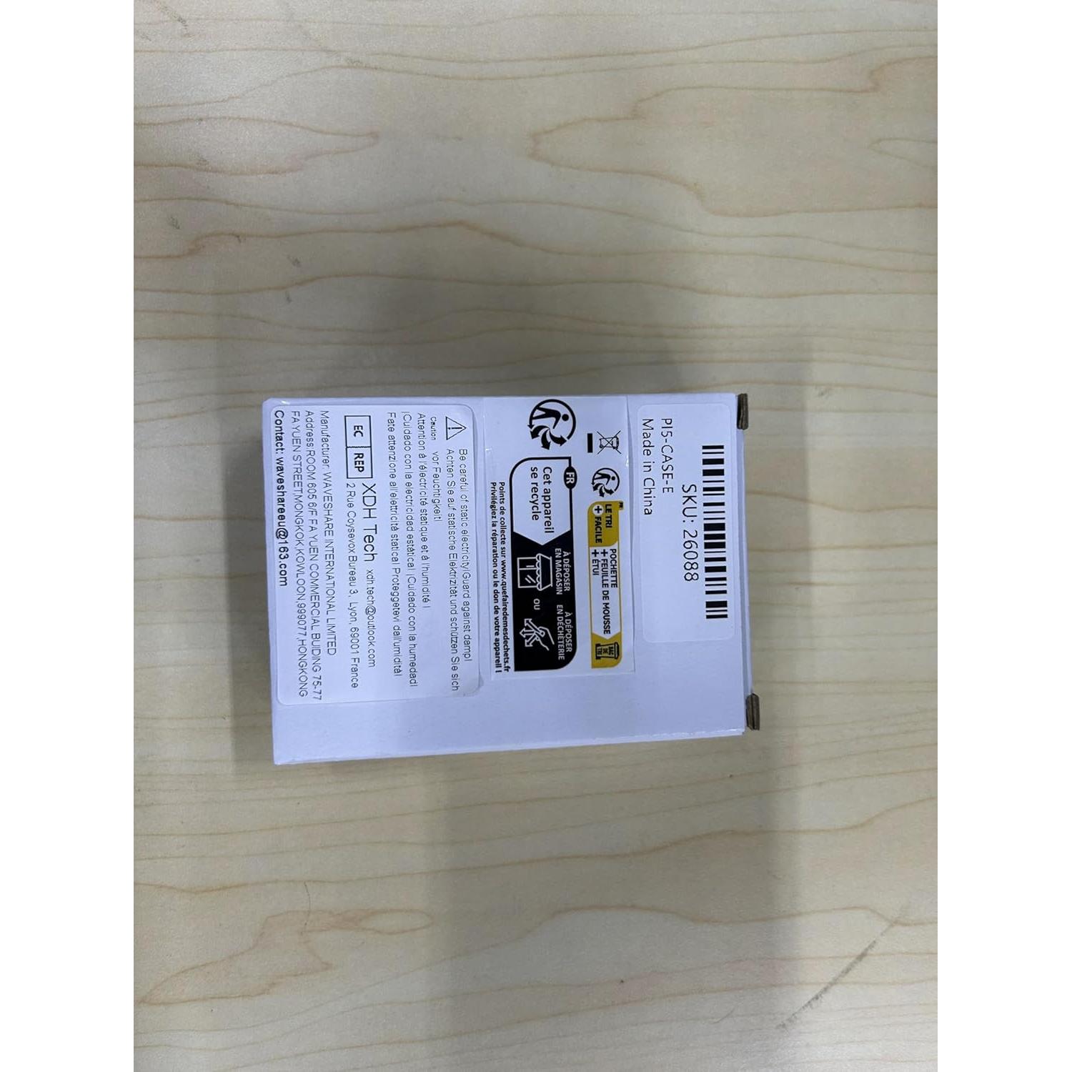 Carcasa Acrílica Transparente y Azul Waveshare para Raspberry Pi 5