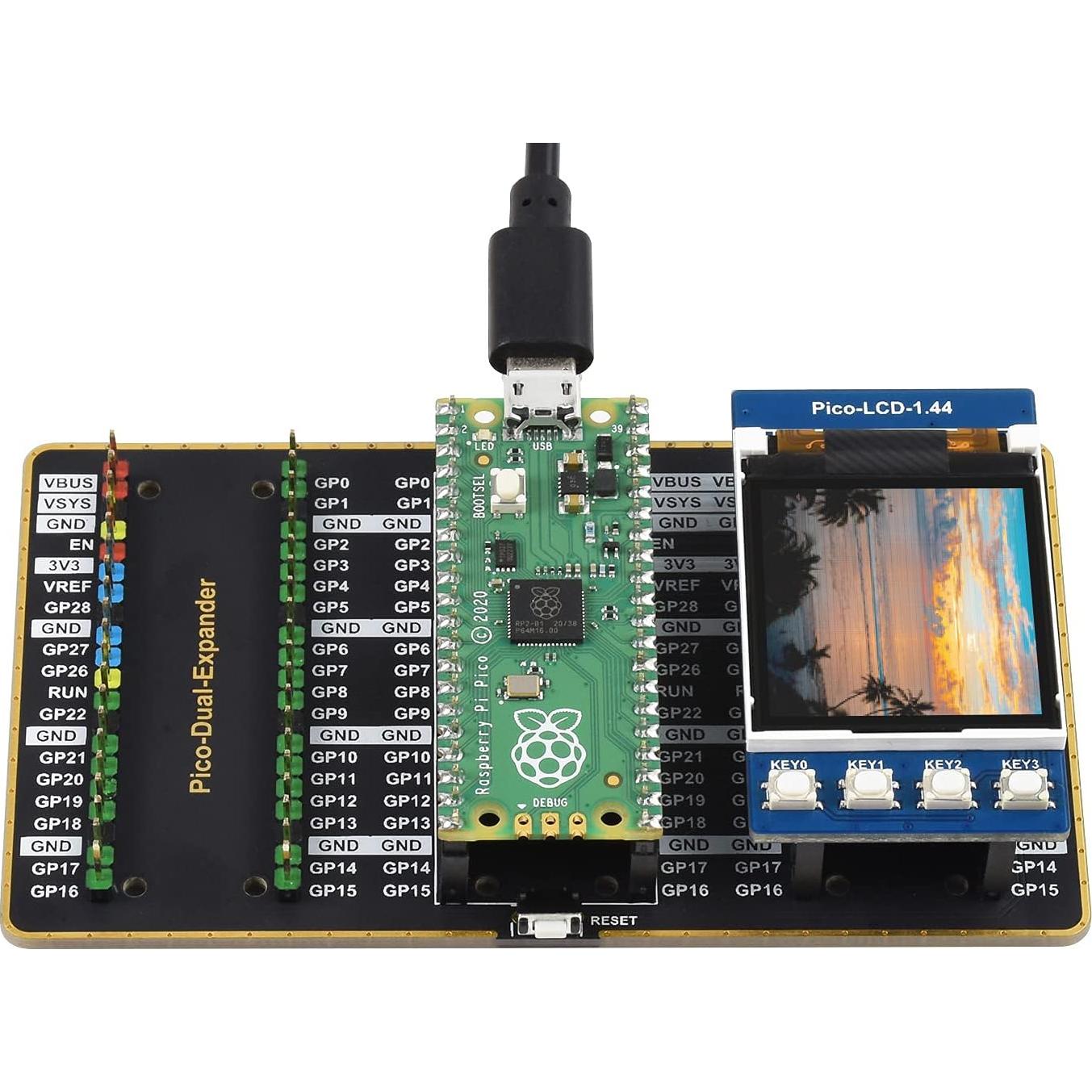 Módulo LCD 1.44" Waveshare para Raspberry Pi Pico 128x128 RGB