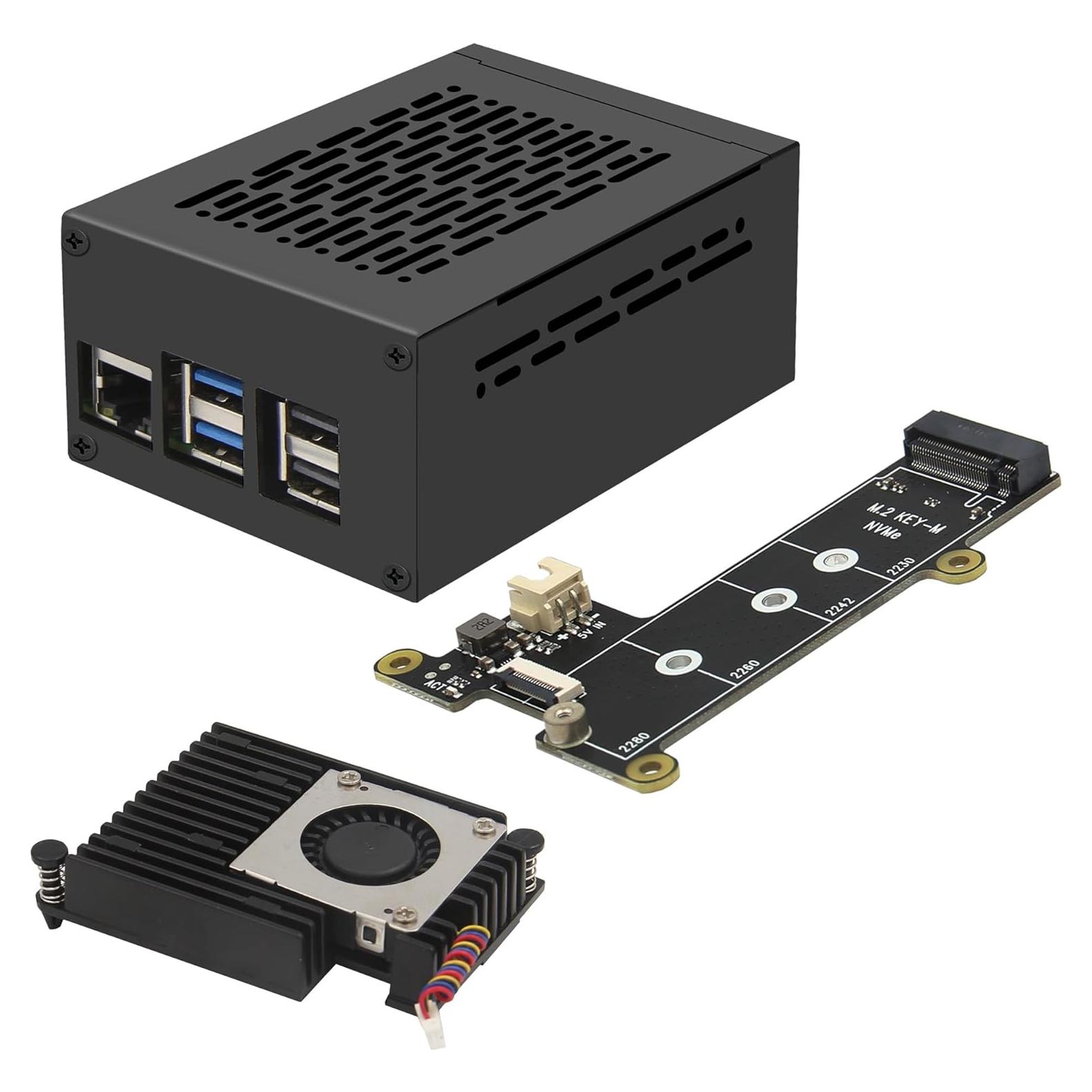 Geekworm X1001 PCIe a M.2 HAT para Raspberry Pi 5 + Enfriador