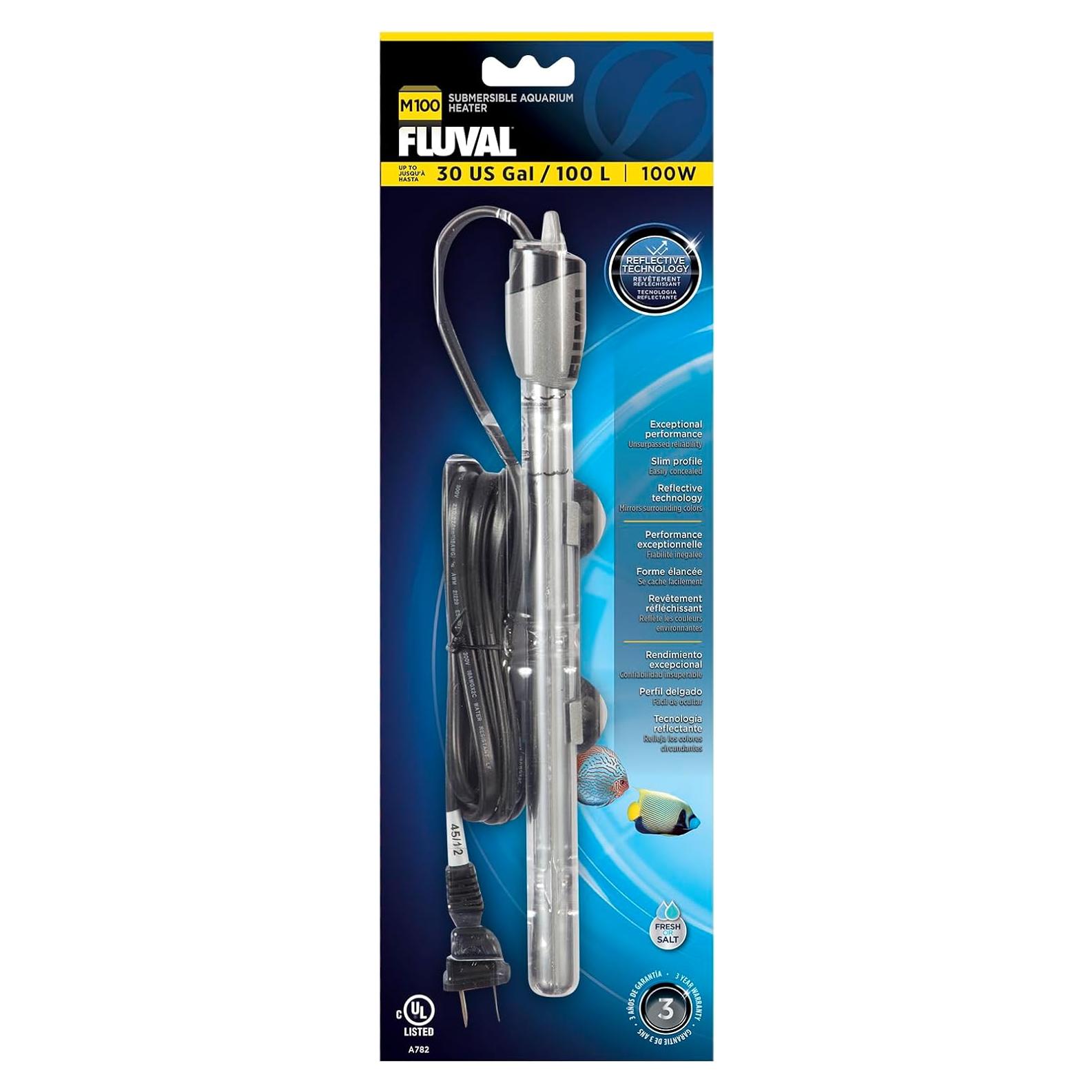 Calentador Sumergible Fluval M100 100W para Acuarios