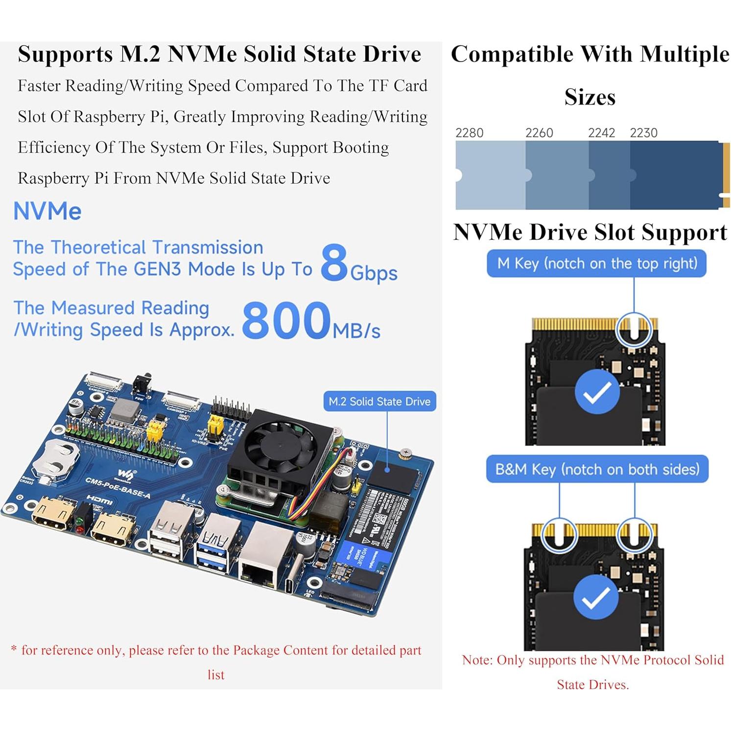 Kit Compute Module 5 Wonrabai con Placa IO y PoE, Ventilador