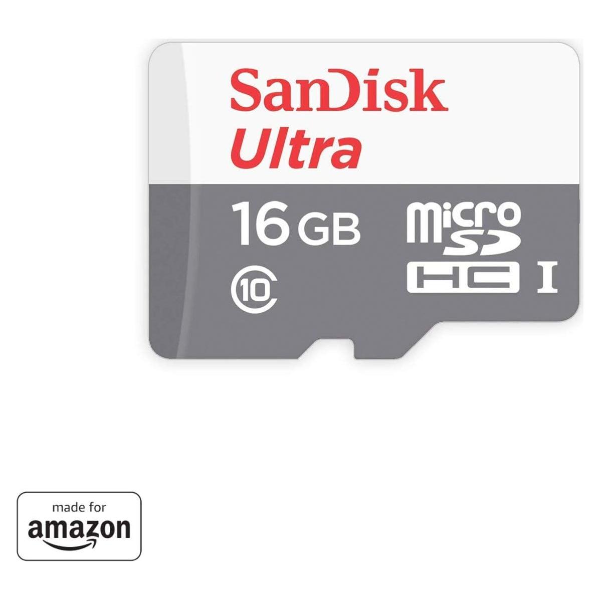 Tarjeta de Memoria MicroSD SanDisk 16GB Clase 10 para Fire