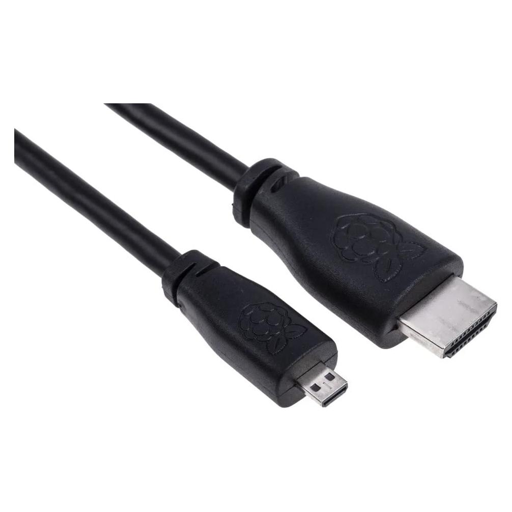 Cable Micro HDMI 2m Raspberry Pi 4K 60Hz Negro