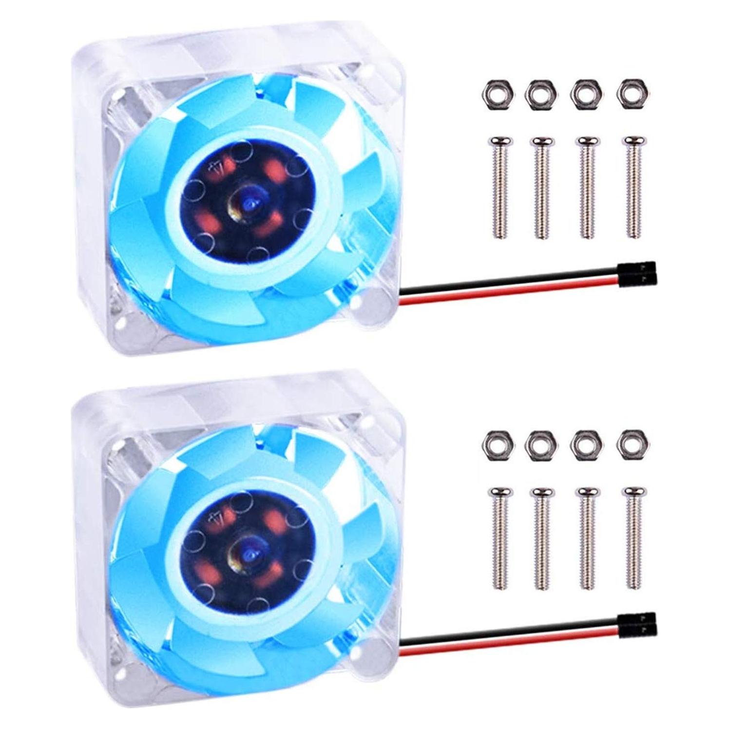 Ventilador de Enfriamiento GeeekPi 40x40x10mm 2 Pcs Azul