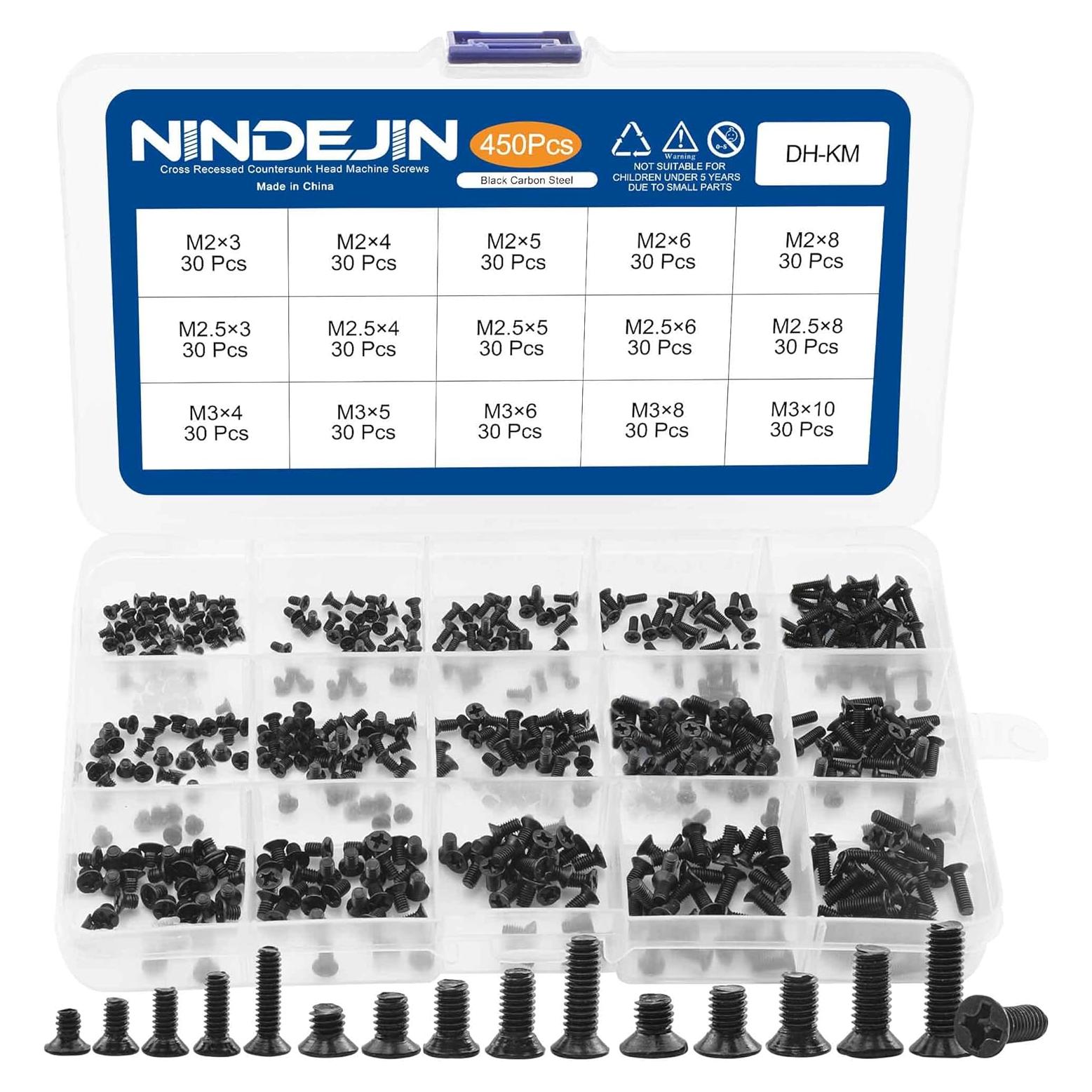Kit de Tornillos para Laptop NINDEJIN 450PCS M2 M2.5 M3