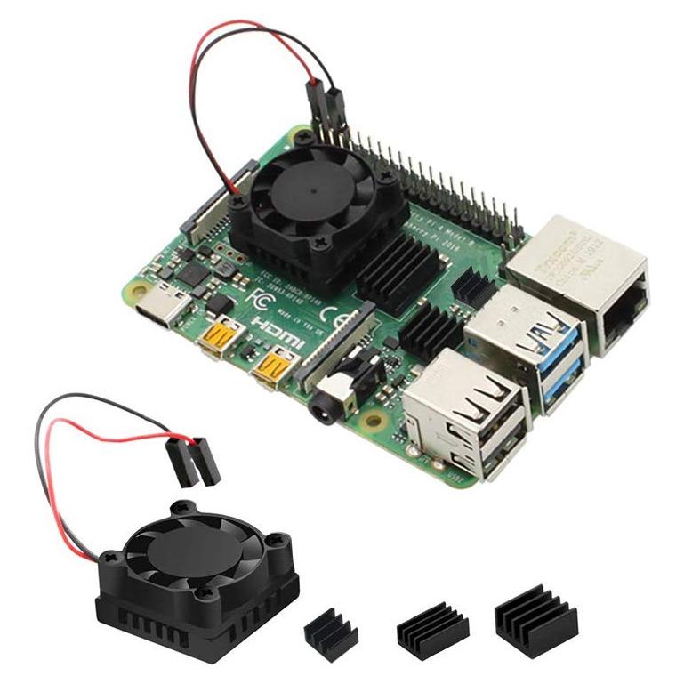 Kit Ventilador y Disipador Easycargo para Raspberry Pi 4/5/3