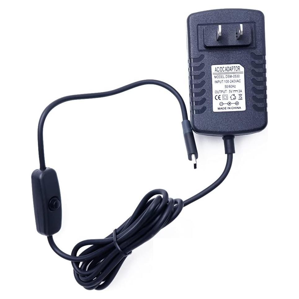 Adaptador de Carga USB Tipo C 5V 3A Treedix para Raspberry Pi 4B