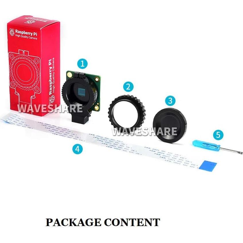Módulo de Cámara HQ Waveshare para Raspberry Pi 4 y 3 - 12.3MP