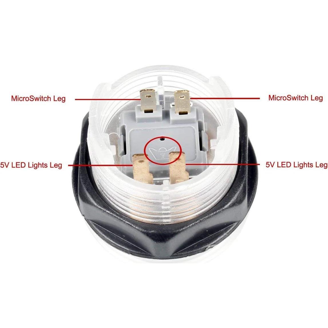 Botón Presión Iluminado LED 24mm EG Starts para Juegos