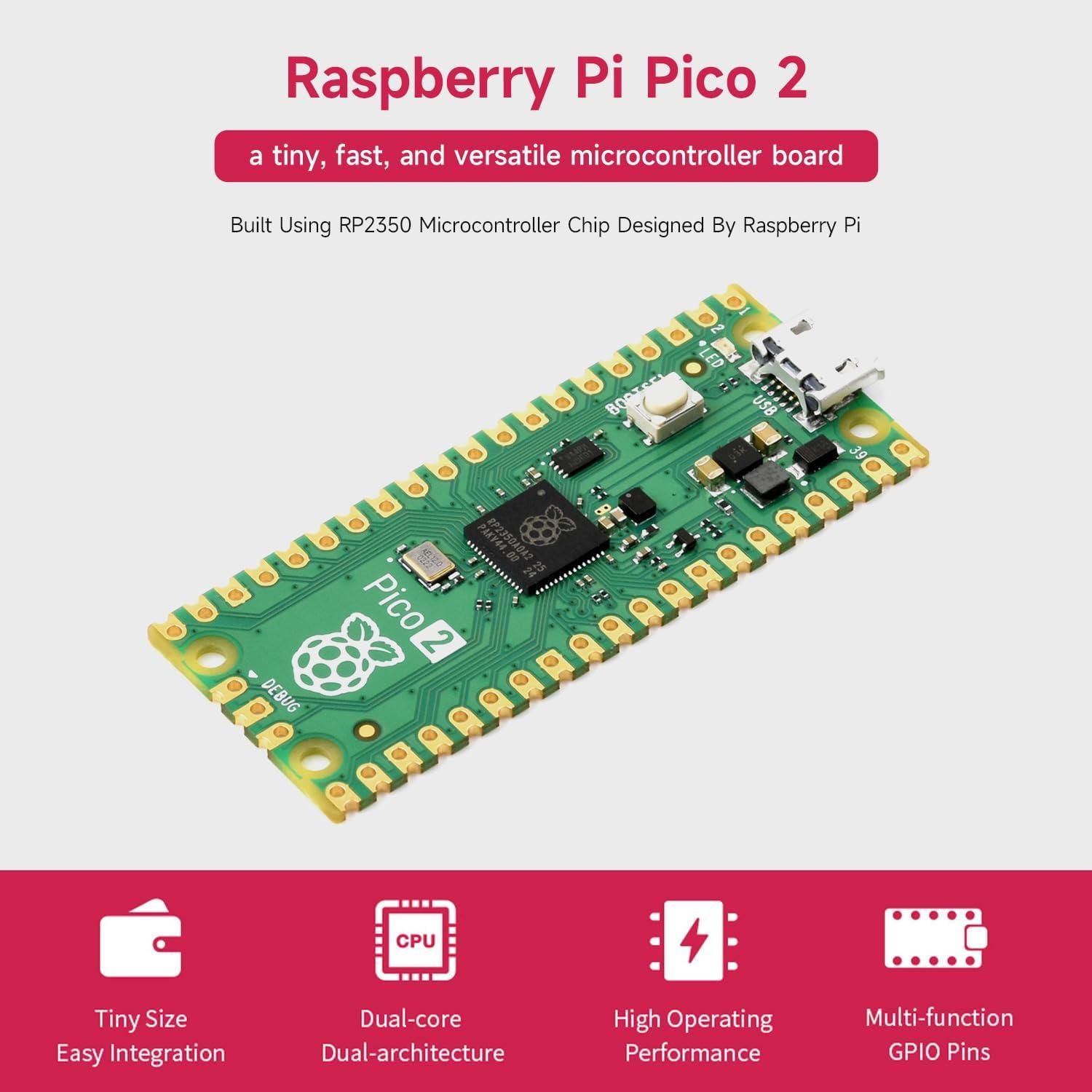 Kit de Evaluación Waveshare Raspberry Pi Pico 2 - Doble Núcleo