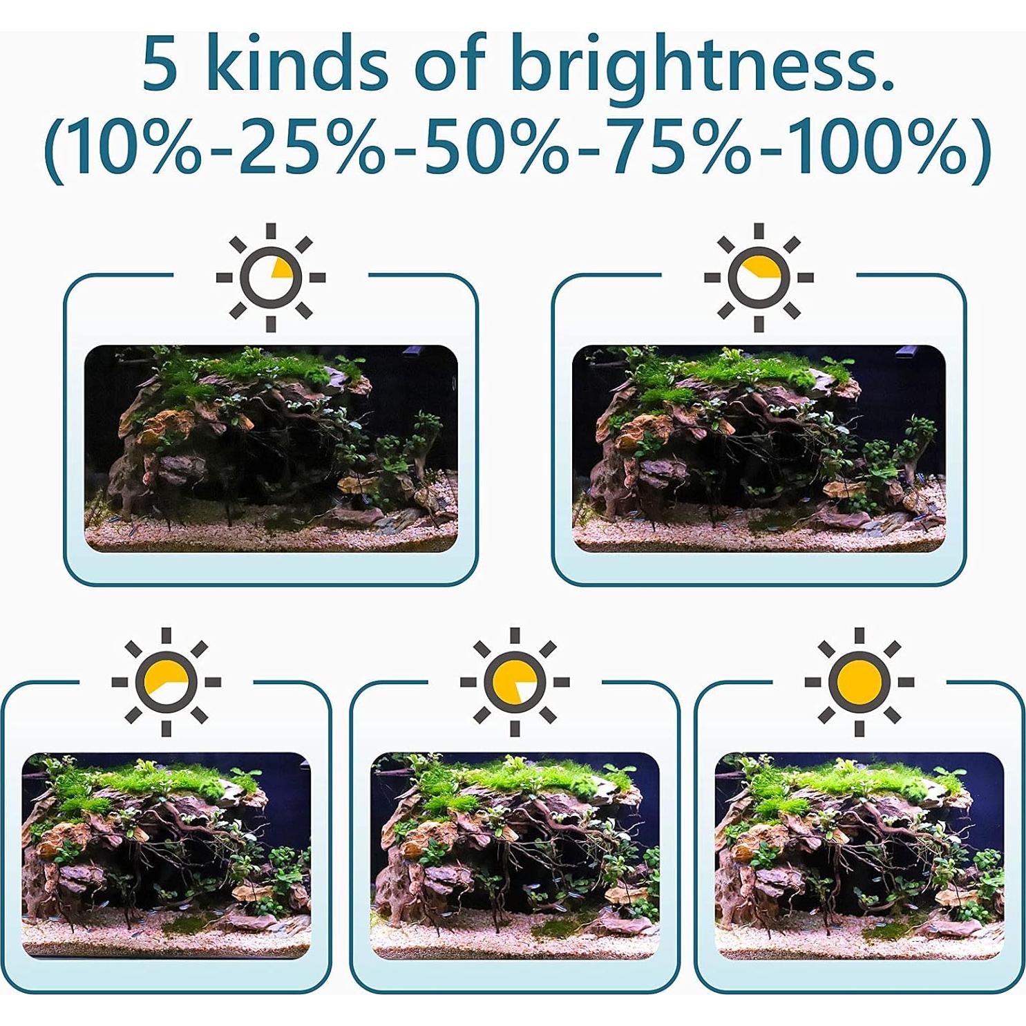 Luz LED Acuática Hygger 14W para Acuario 30-50cm