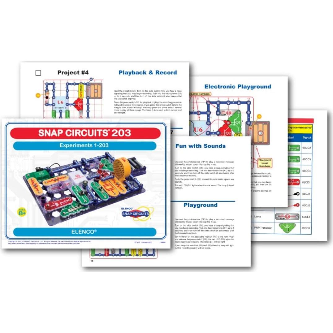 Kit de Electrónica Snap Circuits 203 - 200 Proyectos STEM