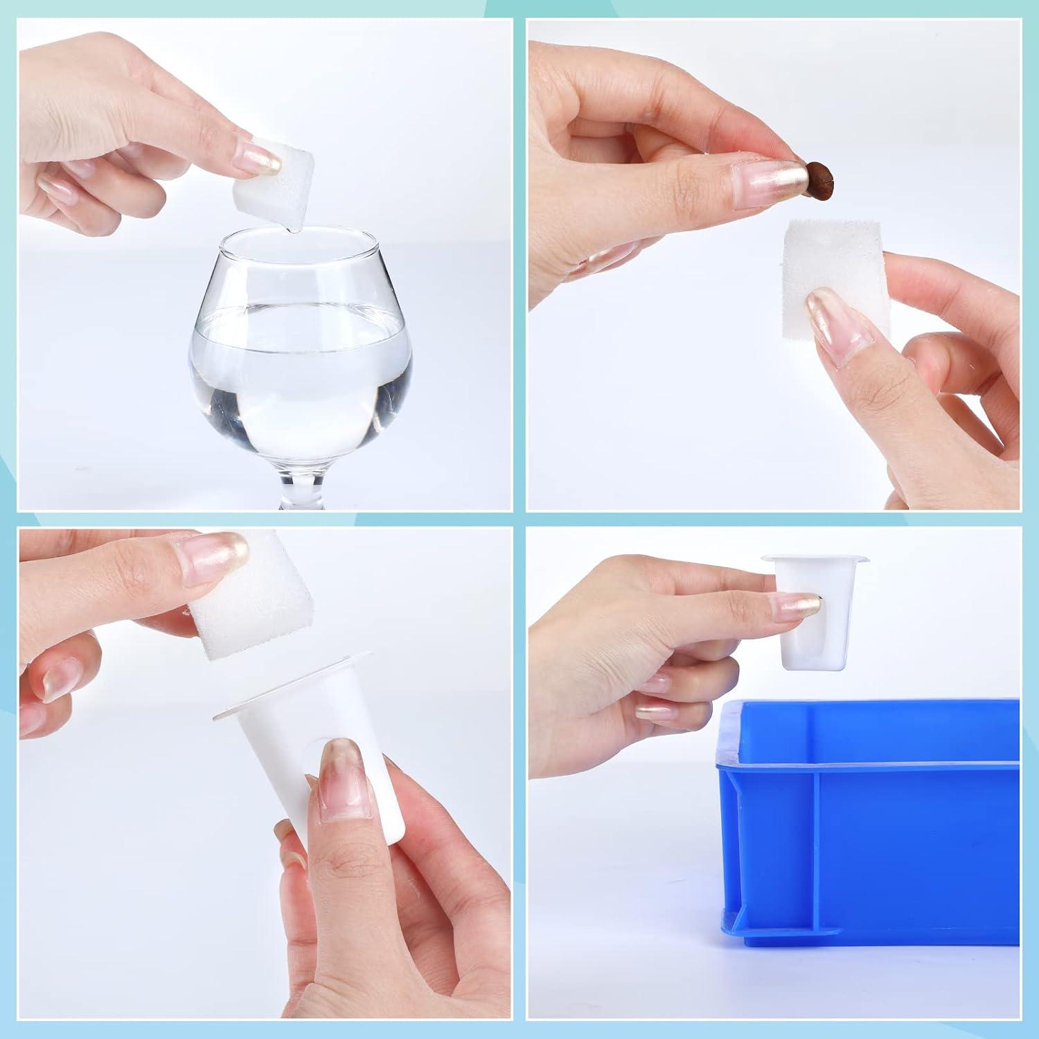 Kit Hidropónico Hoolerry 100 Piezas Cestas y Esponjas