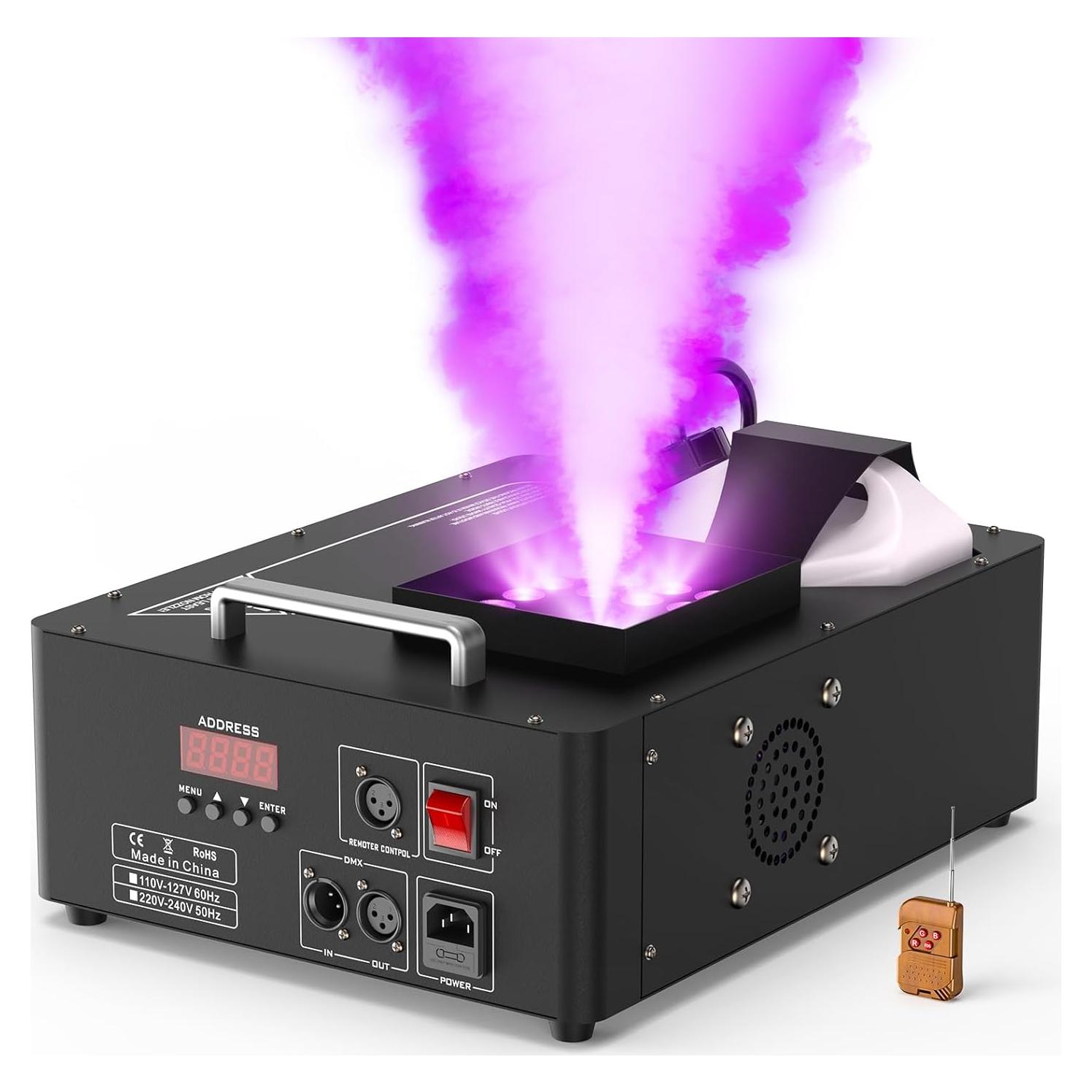 Máquina de Niebla 1500W con 24 Luces LED RGB DMX