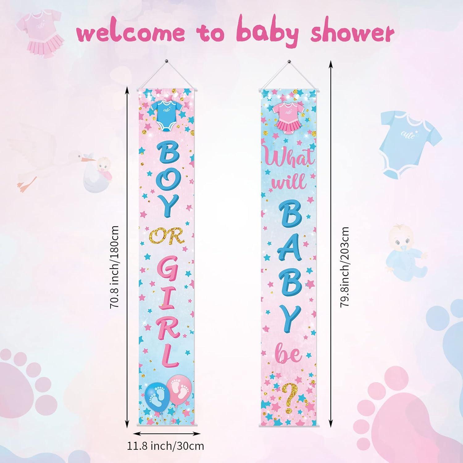 Banner Revelación de Género Buryeah 2 Pcs 180x30 cm