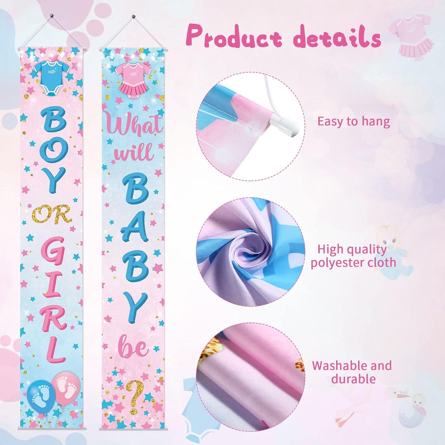 Banner Revelación de Género Buryeah 2 Pcs 180x30 cm