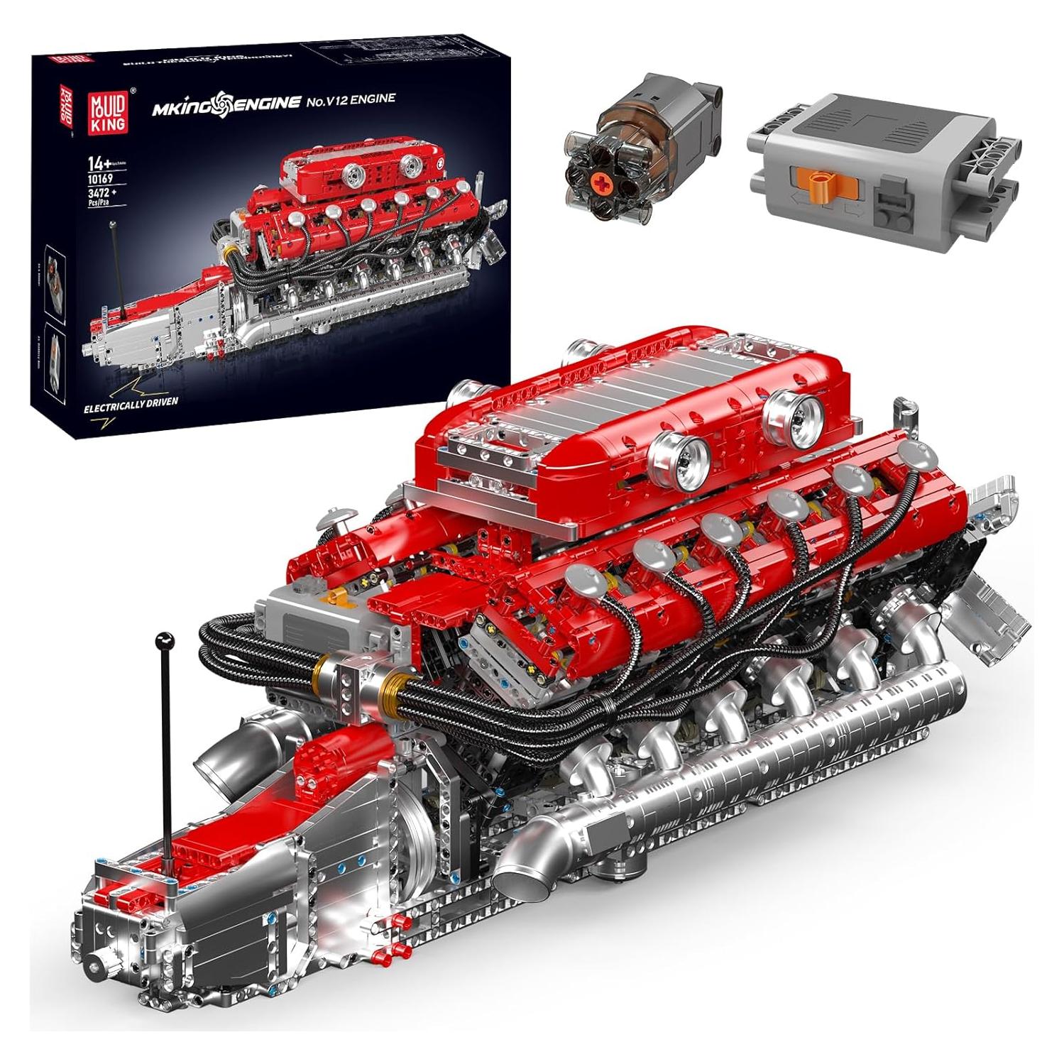 Kit de Construcción Motor V12 Mould King 3472 Piezas