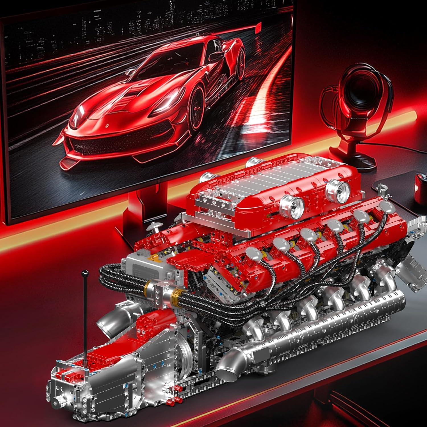 Kit de Construcción Motor V12 Mould King 3472 Piezas