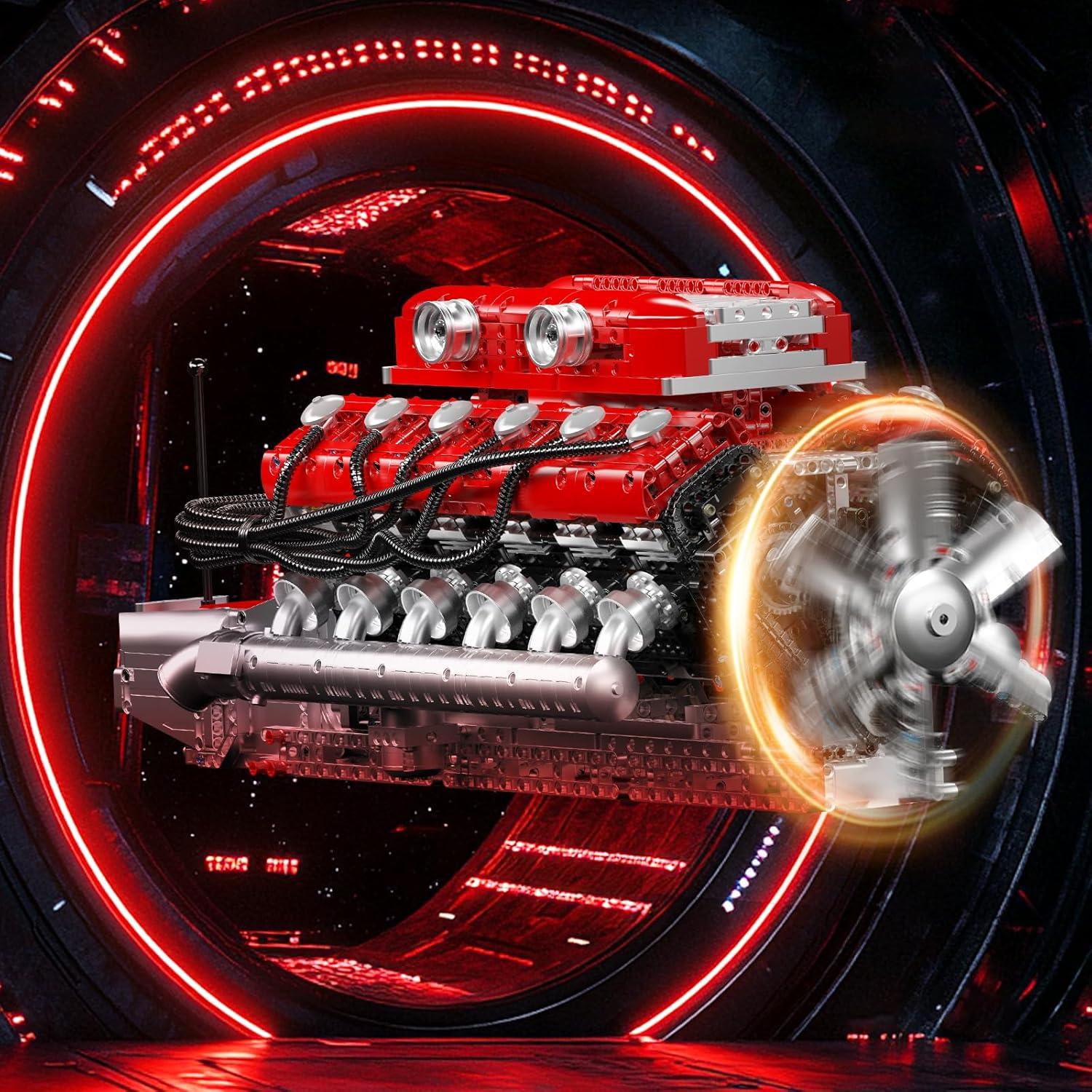 Kit de Construcción Motor V12 Mould King 3472 Piezas