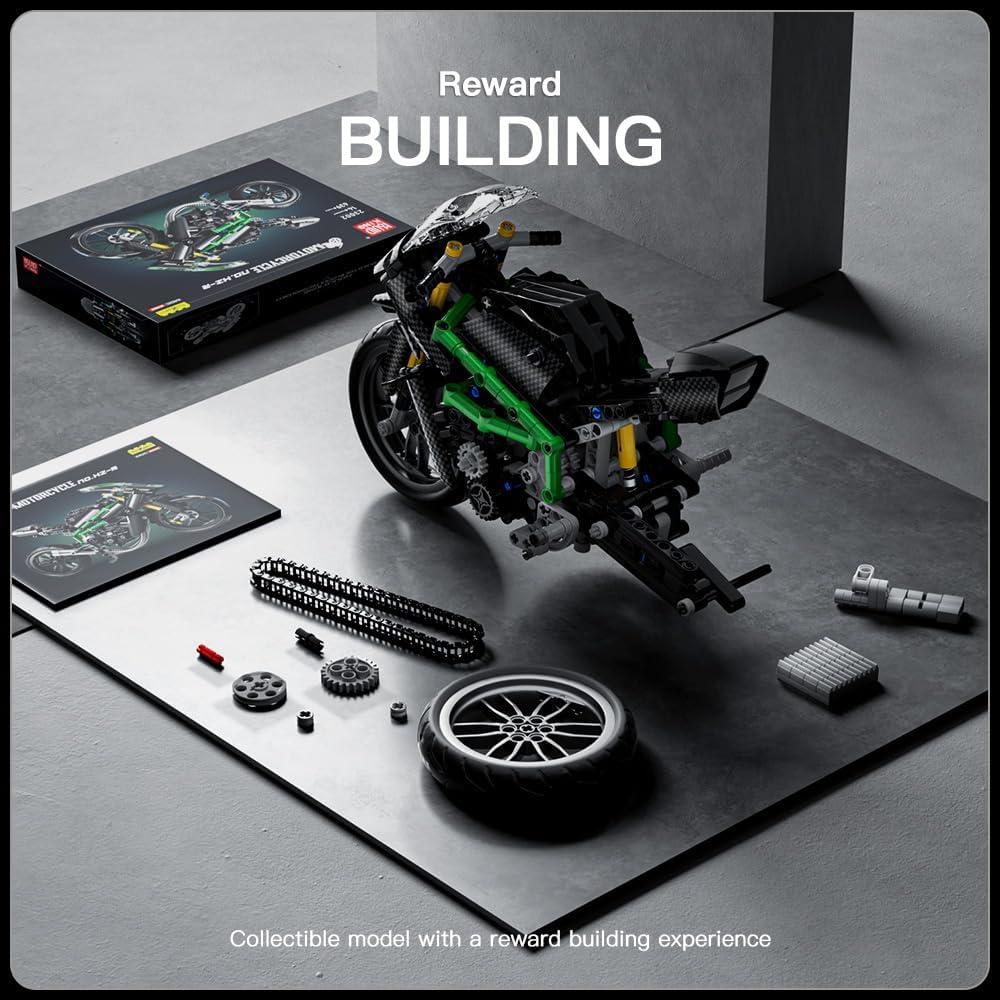 Mould King Kit de Motocicleta 639 Piezas Modelo 23002