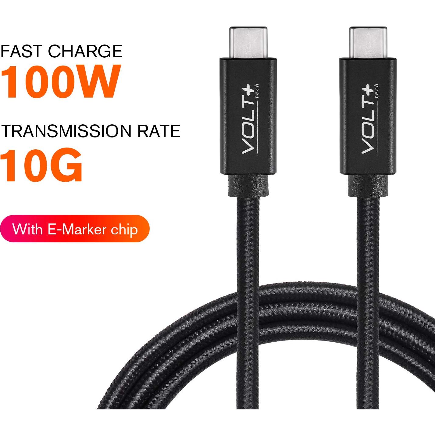 Cable USB-C DUAL PD 100W 10Gbps para Raspberry Pi 4