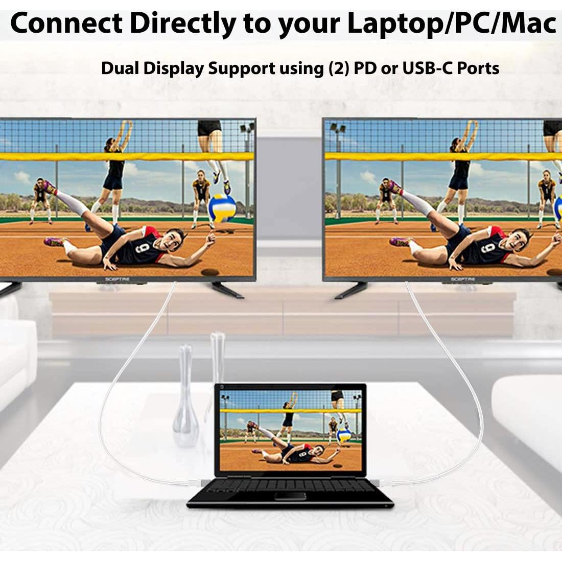 Cable HDMI USB-C 4K Volt Plus Tech 2m Compatible Raspberry Pi