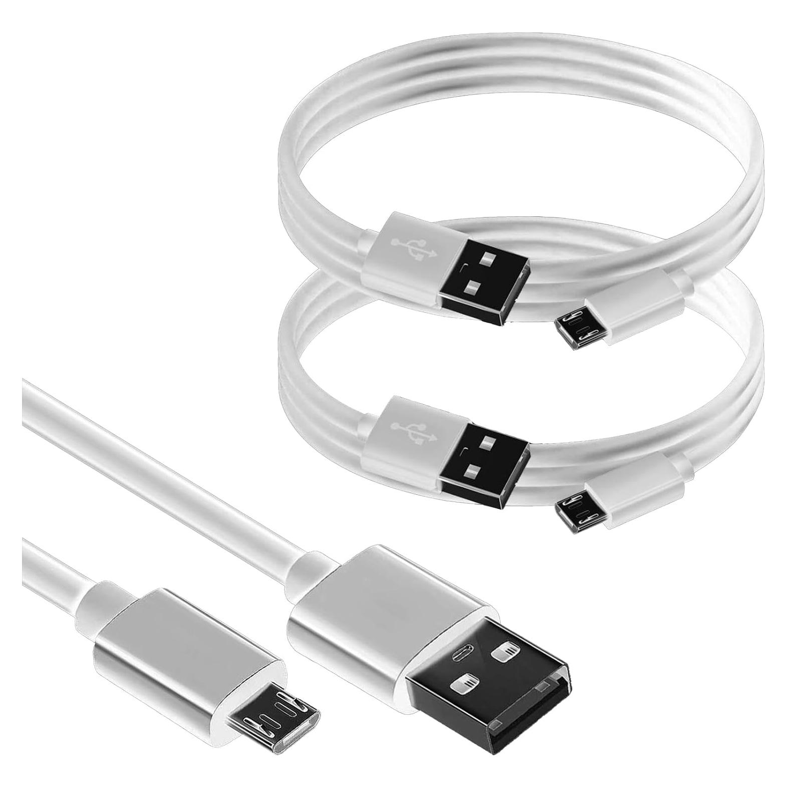 Cable MicroUSB Carga Rápida 2.0 VOLT+ 1.8M 2PACK Blanco