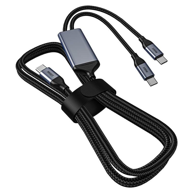 Cable Divisor USB-C 1.52m OMNIHIL Carga Rápida 100W