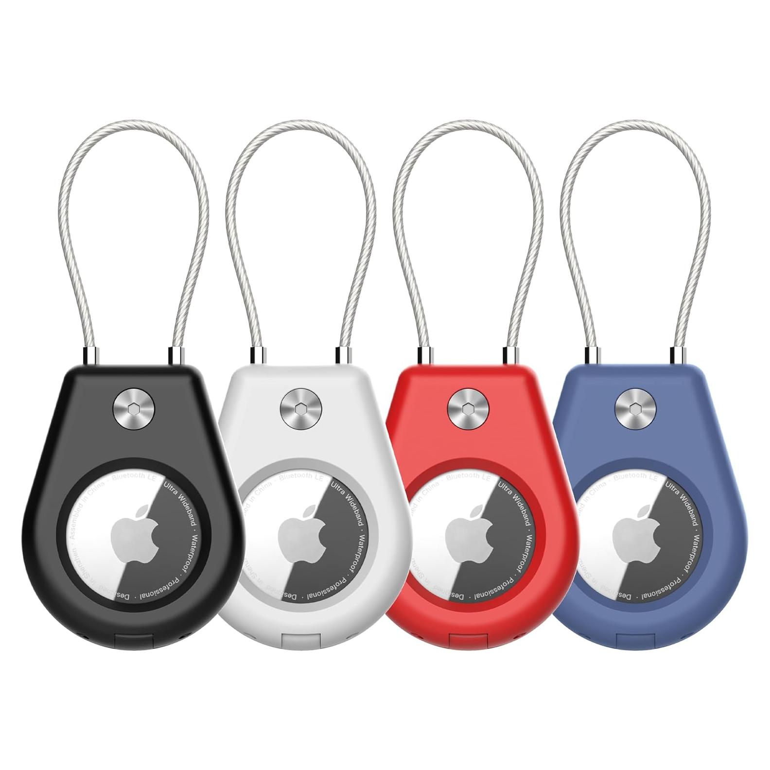 Soporte Seguro para AirTag SkyArmor - 4 Fundas con Cable de Acero