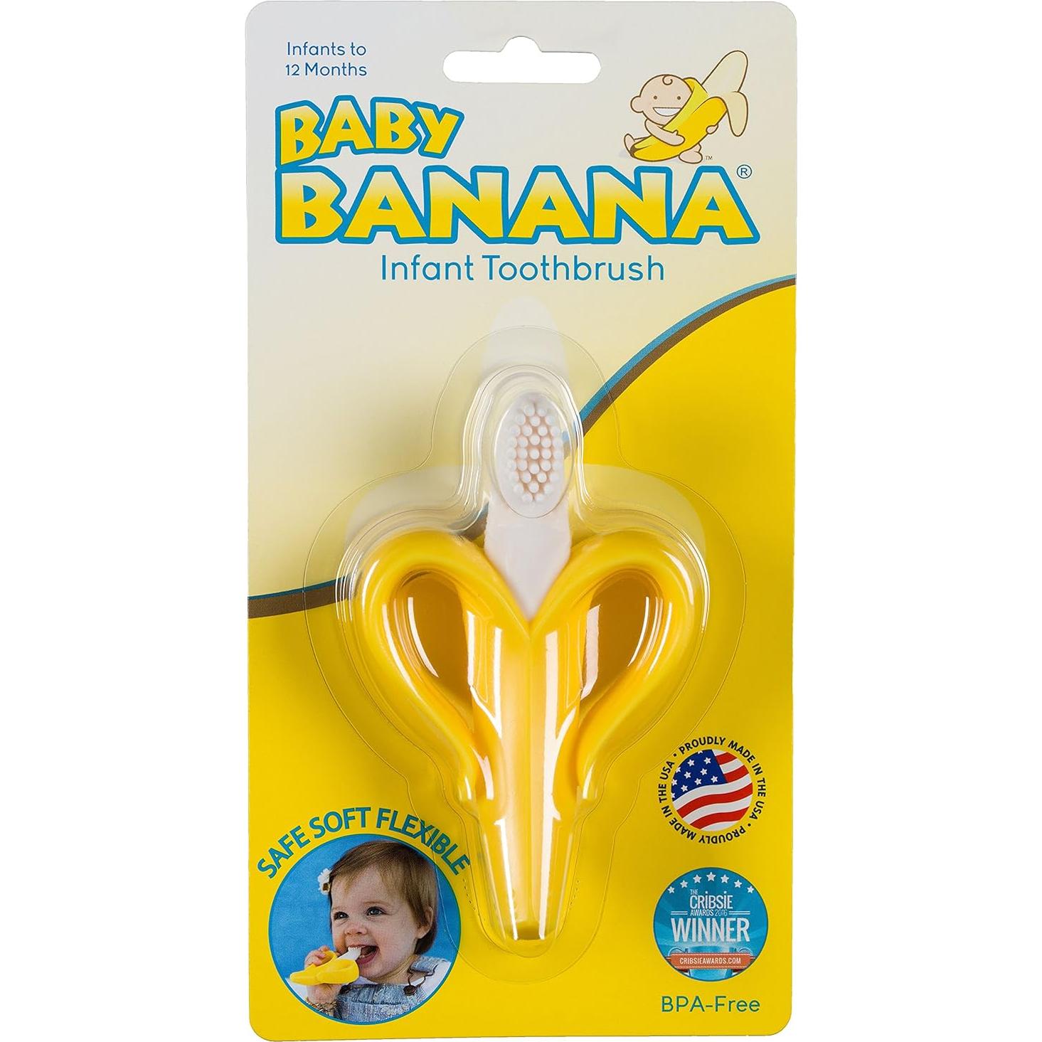 Cepillo de Dientes Baby Banana Amarillo para Bebés 3-24 meses