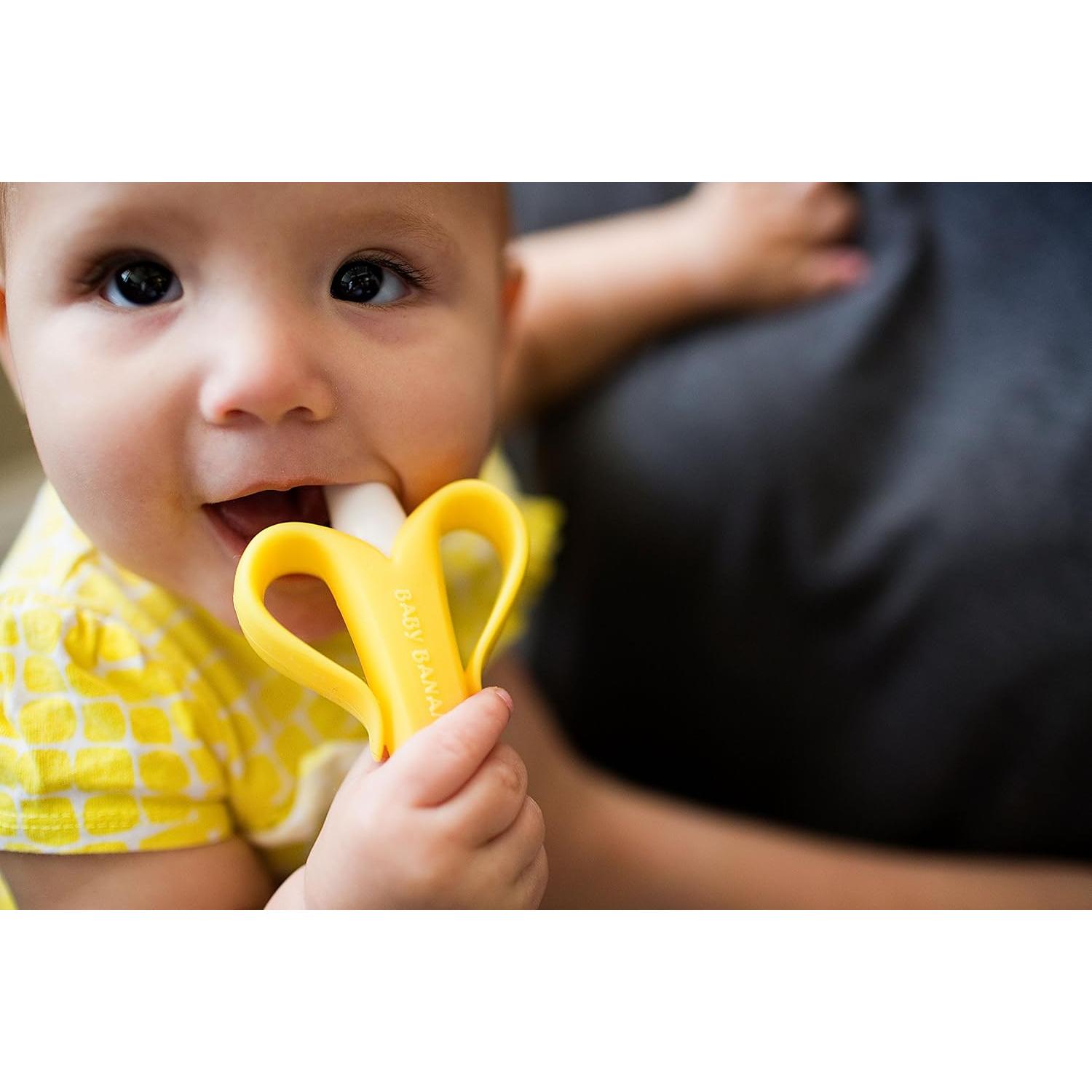 Cepillo de Dientes Baby Banana Amarillo para Bebés 3-24 meses