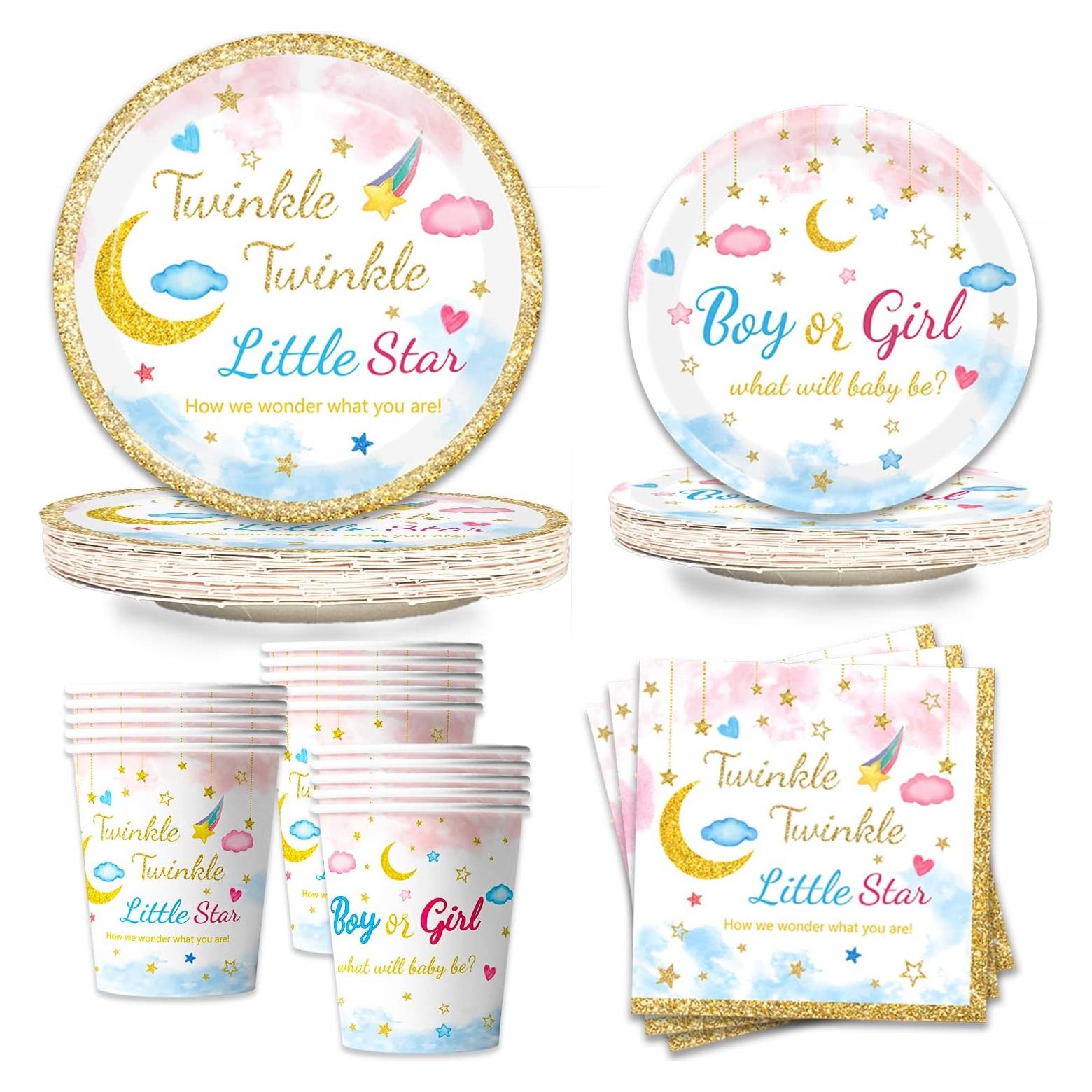 Set Fiesta Revelación de Género Oigco 96 Piezas Estrellas