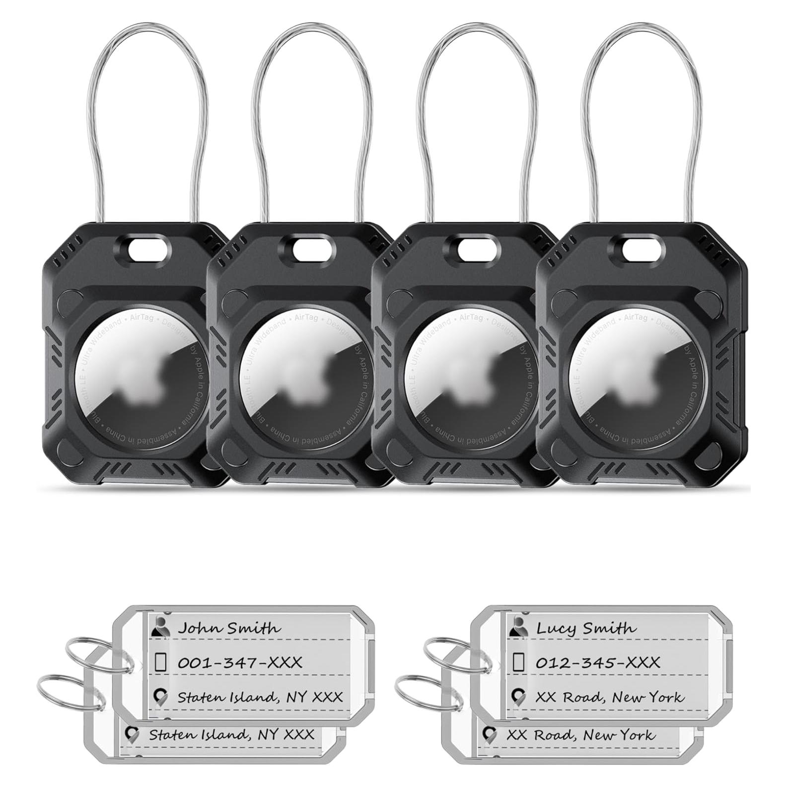 Soporte 2-en-1 para AirTag PROfezzion - Funda Dura Negra